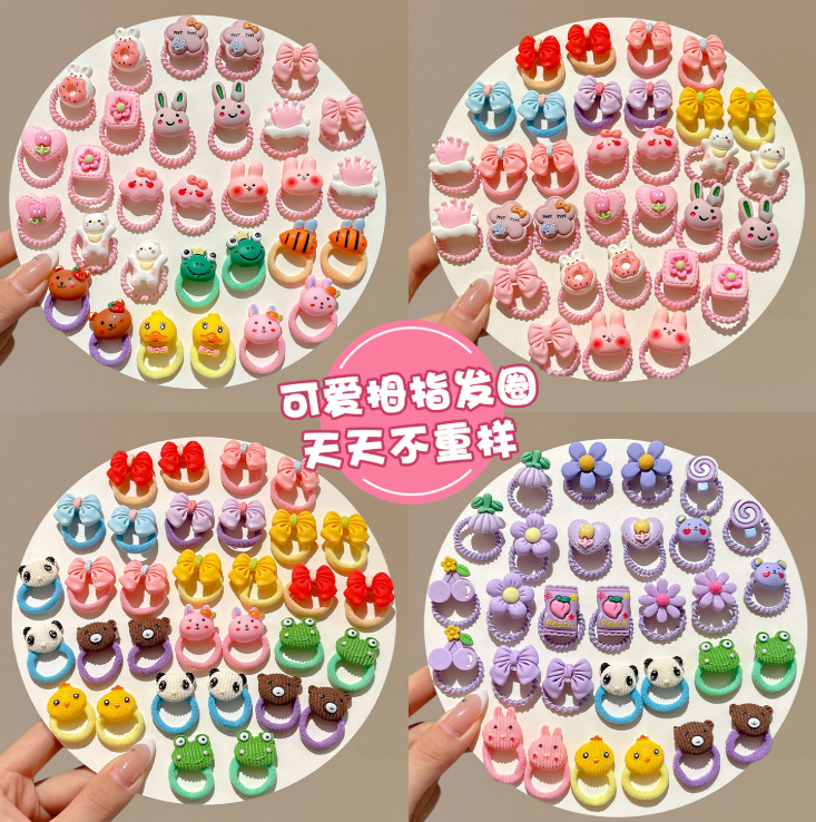 High Elastic Baby Thumb Hair Scrunchies, No Hurt Hair