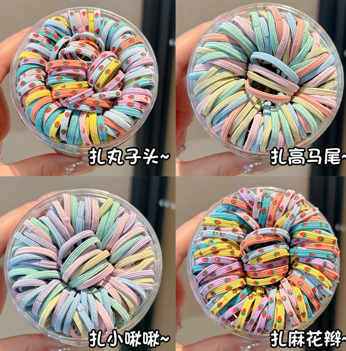 Colorful Mini Hair Scrunchies for Girls