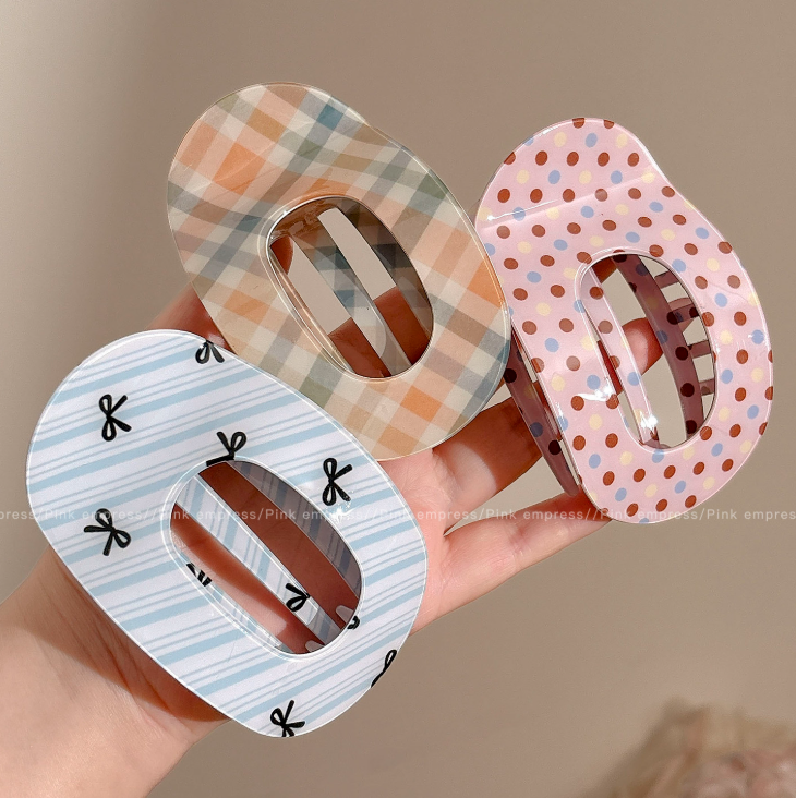 Luxury Oval Acetate Hair Claw Clips Elegant Hair Accessories For Women